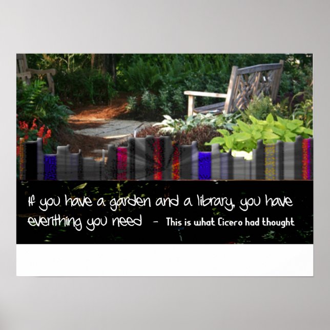 Poster Bibliothèque de jardins (Devant)
