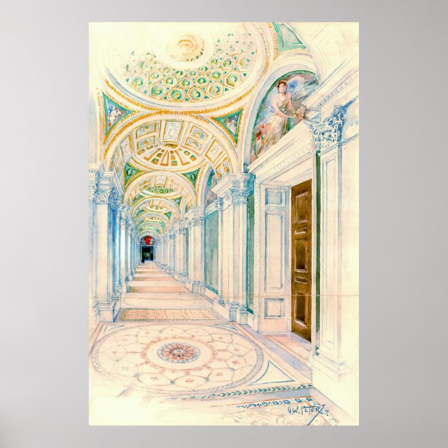 Poster Bibliothèque du Congrès Washington DC 1897 (Devant)