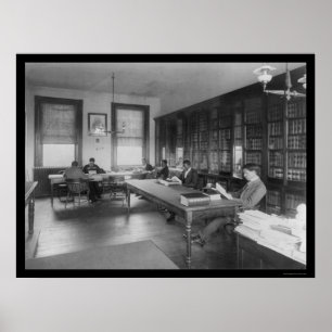 Poster Bibliothèque juridique à l'université 1900 de
