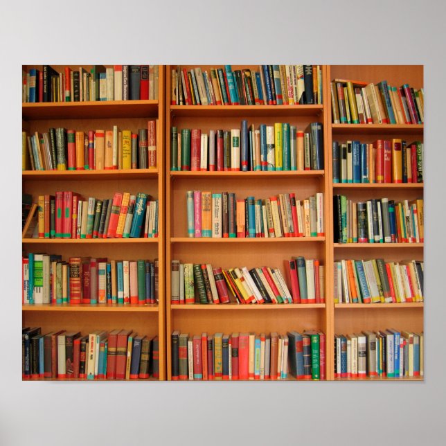 Poster Bibliothèque Livres Librairie Vêtements de livres  (Devant)