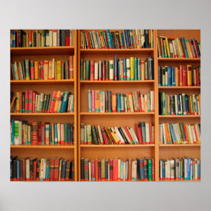 Poster Bibliothèque Livres Librairie Vêtements de livres