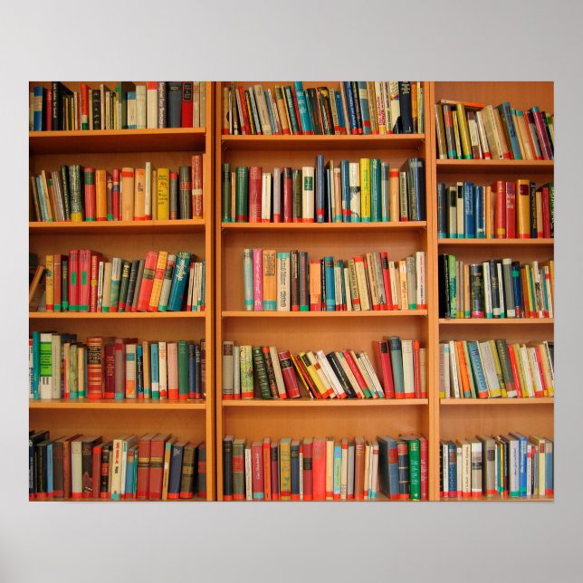 Poster Bibliothèque Livres Librairie Vêtements de livres  (Devant)