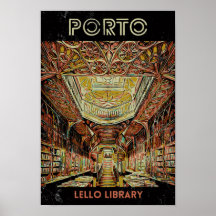 Bibliothèque Porto Lello illustration Portugal