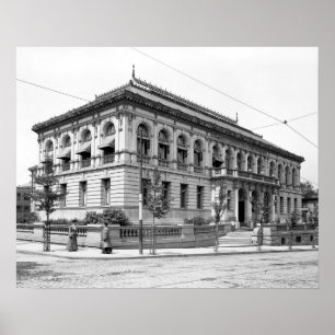 Poster Bibliothèque publique de Providence, 1906. Photo a