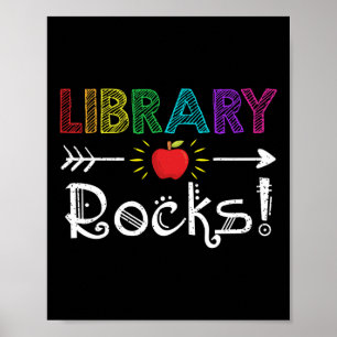 Poster Bibliothèque Rocks Professeur Étudiant S'Amuser Re