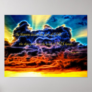 Poster Biblique Électrifié Cumulus Nuages Skyscape