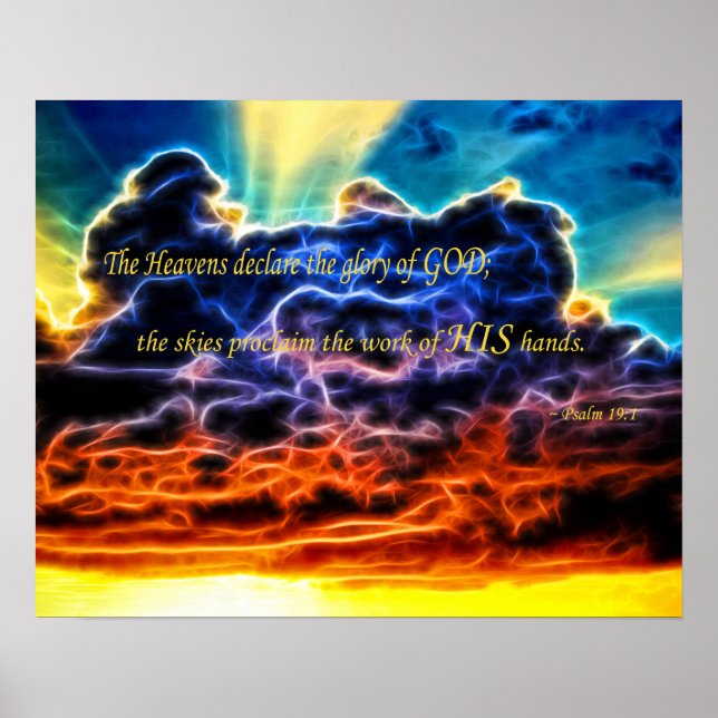 Poster Biblique Électrifié Cumulus Nuages Skyscape (Devant)