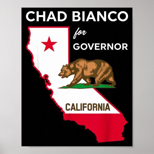 Poster Bicanco 2026 Chad Bianco For Governor Of Californi (Devant)