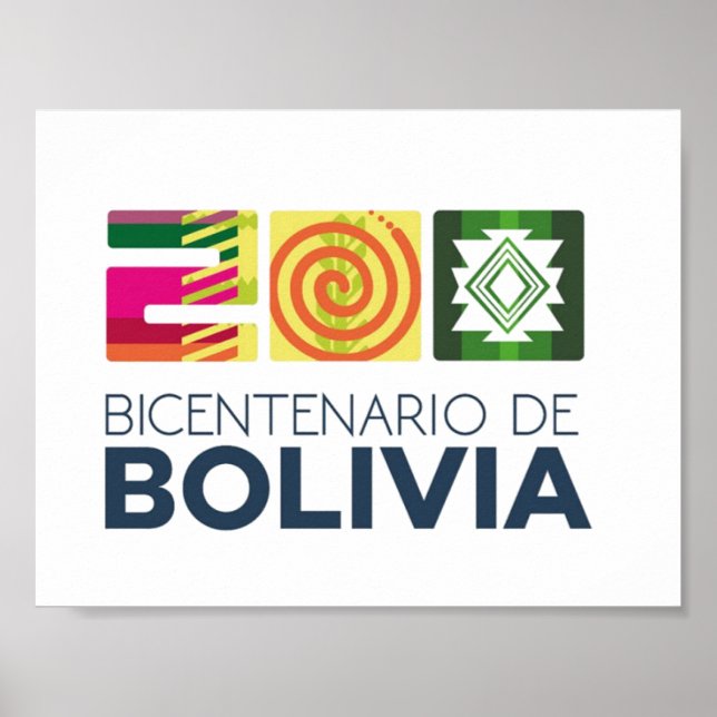 Poster bicentenario de Bolivia (Vorne)