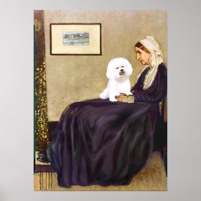 Poster Bichon Frise 1 - Whistlers Mother (Devant)