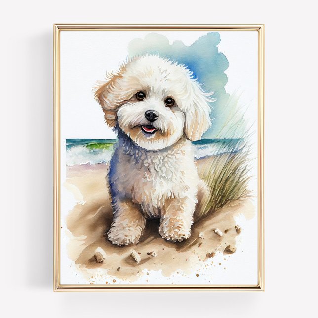 Poster Bichon Frise Dog Art Peinture (Créateur téléchargé)