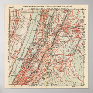 Poster Bicycle Roads in New York and Conneticut 3