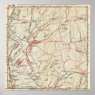 Poster Bicycle Roads in New York and Conneticut 5