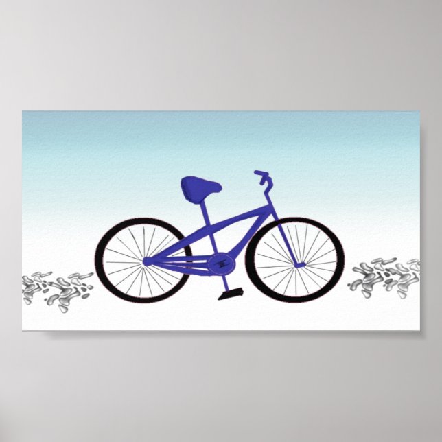 Poster Bicyclette Bleue (Devant)