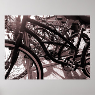 Poster Bicyclette - Chaud Tone B&W