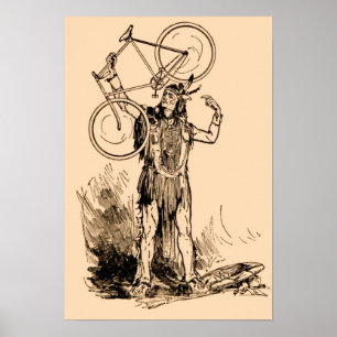 Poster Bicyclette indienne d'origine indienne