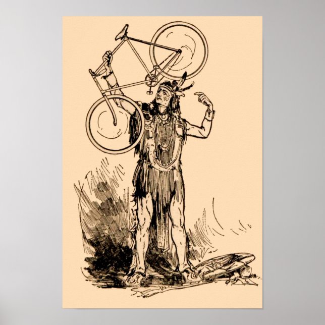 Poster Bicyclette indienne d'origine indienne (Devant)