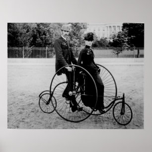 Poster Bicyclette pour deux à la Maison Blanche