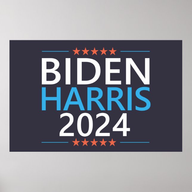 Poster Biden Harris 2024 pour l'élection présidentielle a (Devant)