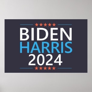 Poster Biden Harris 2024 pour Président Élection US