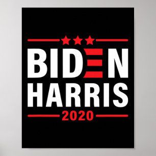 Poster Biden Kamala Harris 2020 Élection Démocrate Libéra