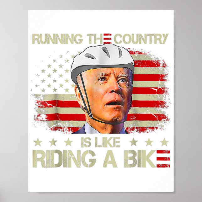 Poster Biden Vélo Courir Le Pays Est Comme Rid (Devant)