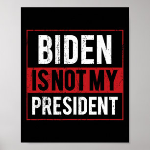 Poster Biden vintage n'est pas mon président Biden Harris