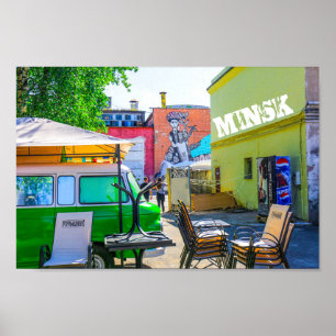 Poster BiélorБ е л а р ь у с  de Minsk   Architecture Gra