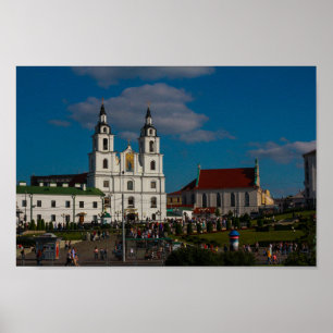 Poster Biélorussie Беларусь Minsk Мінск Architecture Affi