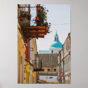 Poster Biélorussie Grodno Cityscape