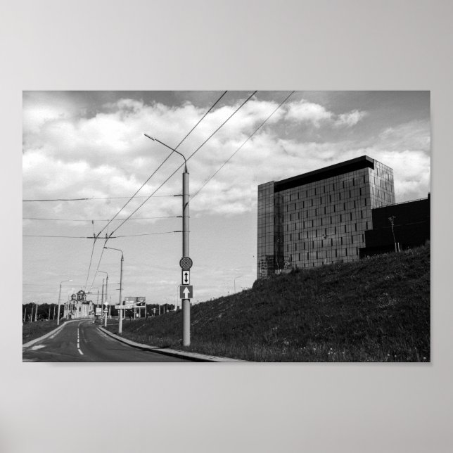 Poster Biélorussie Grodno Cityscape City View Architectur (Devant)