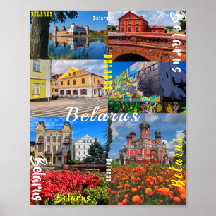 Poster Biélorussie Minsk Grodno Pinsk Architecture Boriso