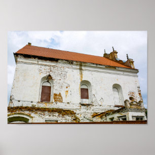 Poster Biélorussie Slonim Grande Synagogue Architecture