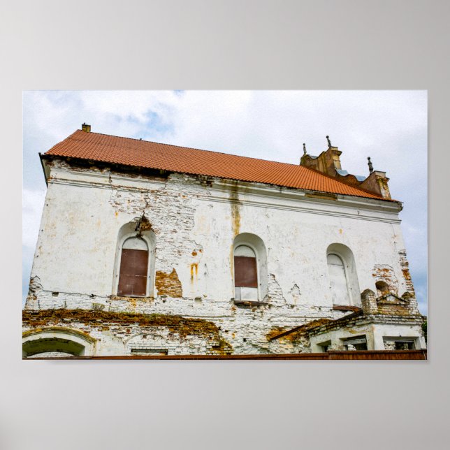 Poster Biélorussie Slonim Grande Synagogue Architecture (Devant)