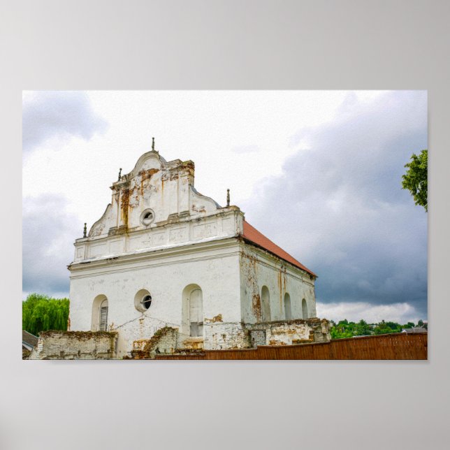 Poster Biélorussie Slonim Grande Synagogue Architecture (Devant)