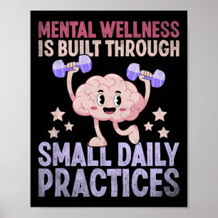Poster Bien-Être Mental Sensibilisation à la santé cérébr