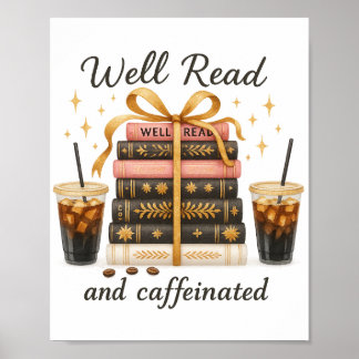Poster Bien lire et caféiné livre Lover livre livreTok ca
