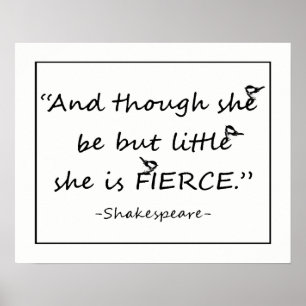 Poster Bien qu'elle ne soit que petite, elle est Fierce S