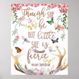 Poster Bien Qu'Elle Soit Mais Peu Est Fierce Woodland Pri