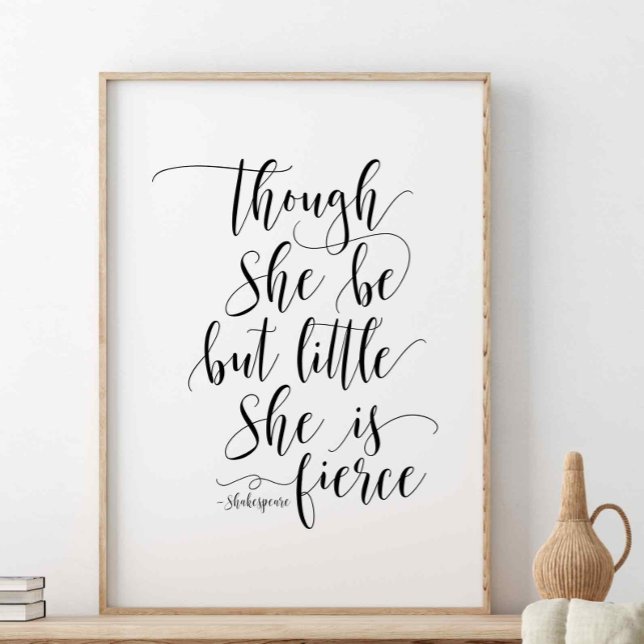 Poster Bien qu'elle soit petite, citation de Shakespeare (Créateur téléchargé)