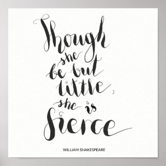 Poster Bien qu'elle soit petite, elle est une citation fé