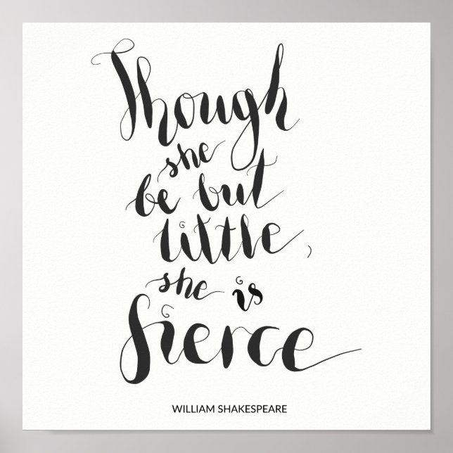 Poster Bien qu'elle soit petite, elle est une citation fé (Devant)