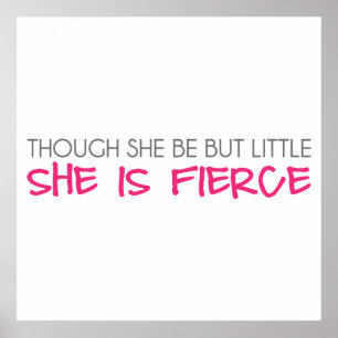 Poster Bien Qu'Elle Soit Si Petite Elle Est Fierce