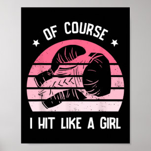 Poster Bien sûr, je frappe comme une fille Kickboxing Kic