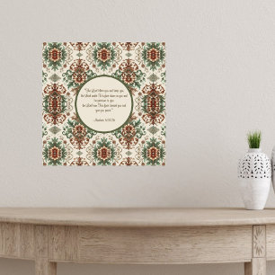 Poster Bienheureuse traditionnelle rustique légère