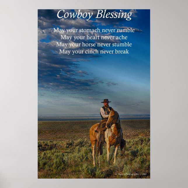 Poster Bienheureux Cowboy (Devant)