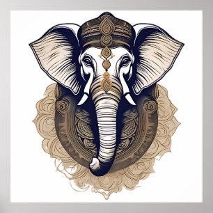 Poster Bienheureux Ganesha : Le Dieu Eléphant de la Sages