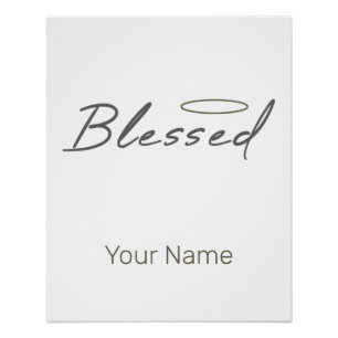 Poster Bienheureux Halo Conception Religieuse Pour Don Ch