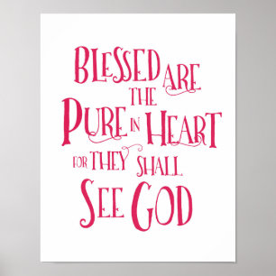 Poster Bienheureux sont l'affiche Pure in Heart