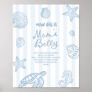 Poster Bientôt de nouveau à la mer Baby Shower Quelle est